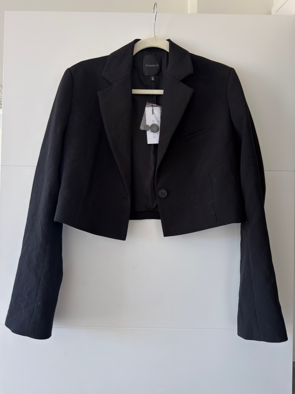 Dynamite Cropped Black Blazer Jacket